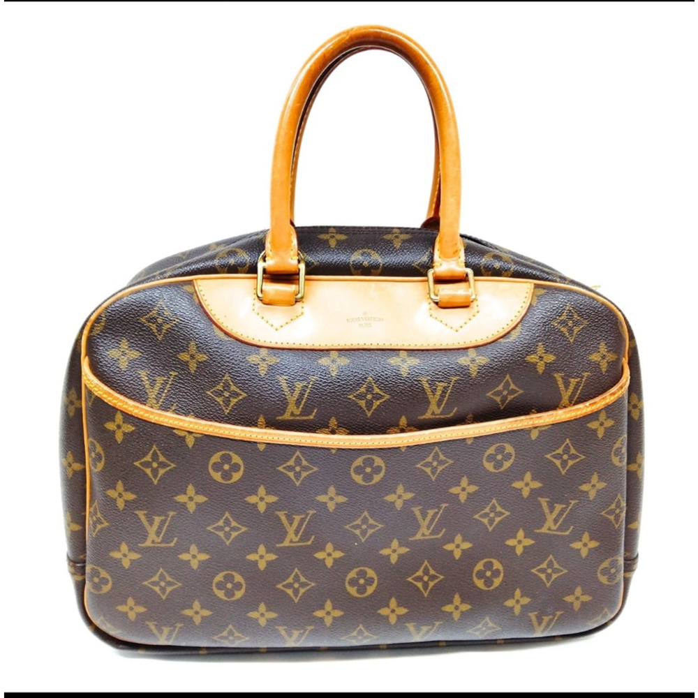 Women's Louis Vuitton Brown Monogram Leather Deauville Handbag